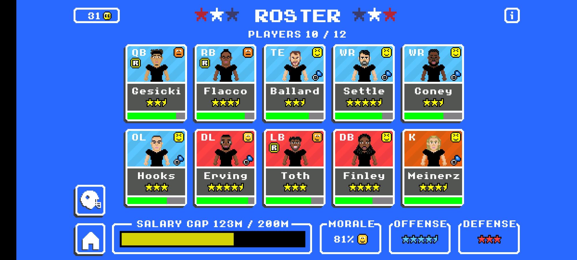 Player with championship rings